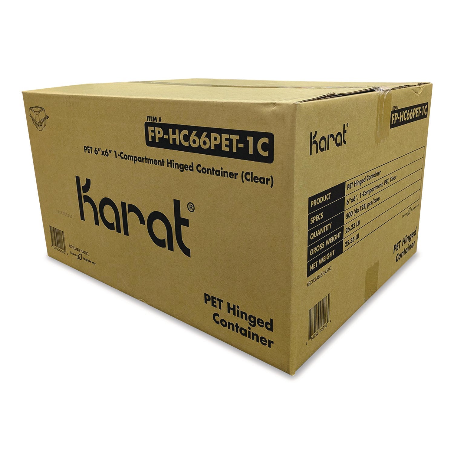 karat-r-pet-plastic-hinged-container-6-x-6-x-3-3-clear-plastic-500-carton-krtfphc66pet1c_1